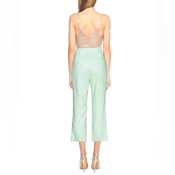 NWT Salvatore Ferragamo Women’s Cropped Pants Mint Green Size 42 (6 or 8) - Picture 2 of 14